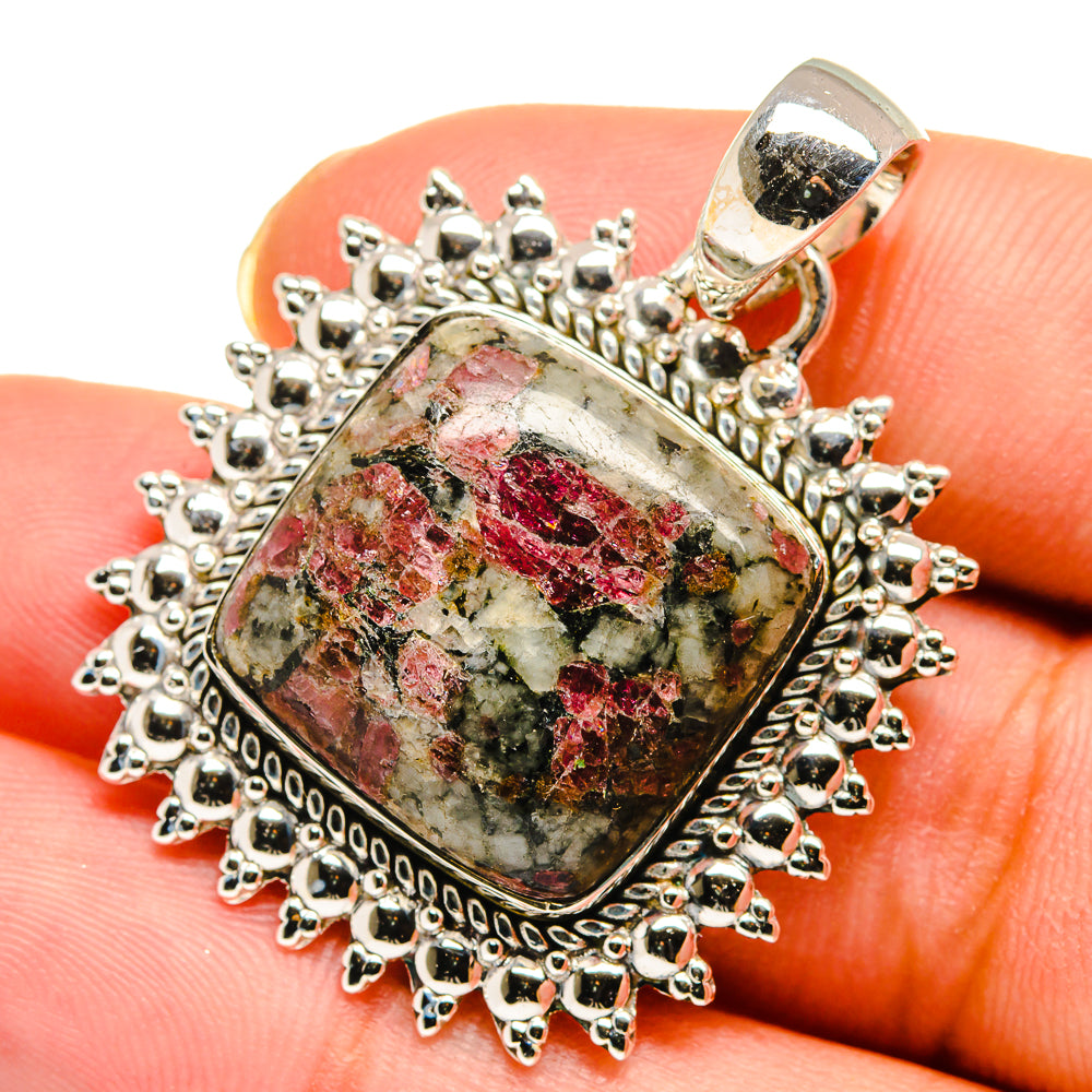 Russian Eudialyte Pendants handcrafted by Ana Silver Co - PD11790