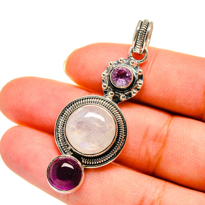 Rainbow Moonstone Pendants handcrafted by Ana Silver Co - PD11792