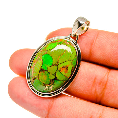 Green Copper Composite Turquoise Pendants handcrafted by Ana Silver Co - PD11795