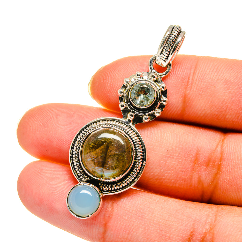 Labradorite Pendants handcrafted by Ana Silver Co - PD11807