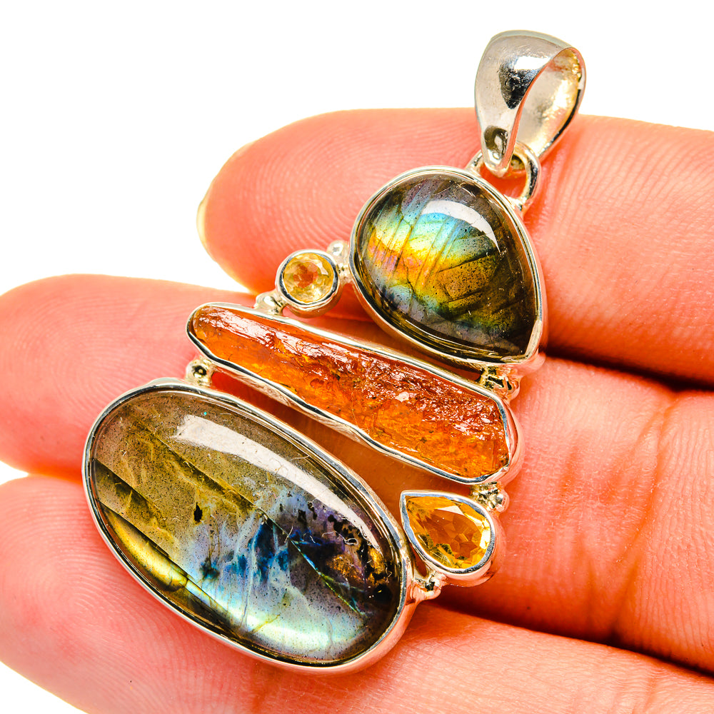 Labradorite Pendants handcrafted by Ana Silver Co - PD11810