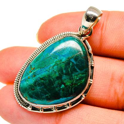 Chrysocolla Pendants handcrafted by Ana Silver Co - PD11814