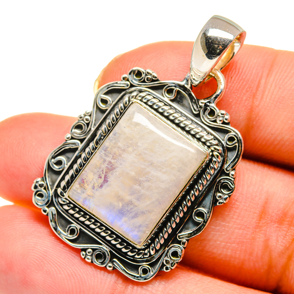 Rainbow Moonstone Pendants handcrafted by Ana Silver Co - PD11823