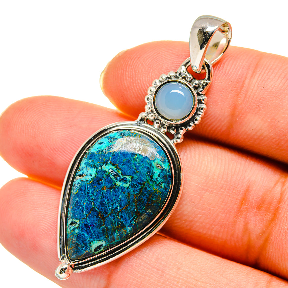 Chrysocolla Pendants handcrafted by Ana Silver Co - PD11829