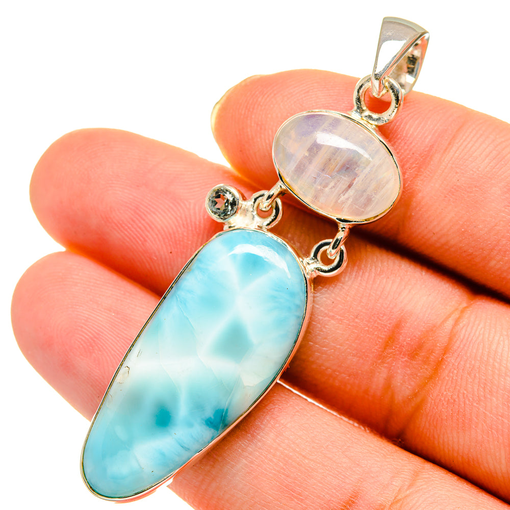 Larimar Pendants handcrafted by Ana Silver Co - PD11833