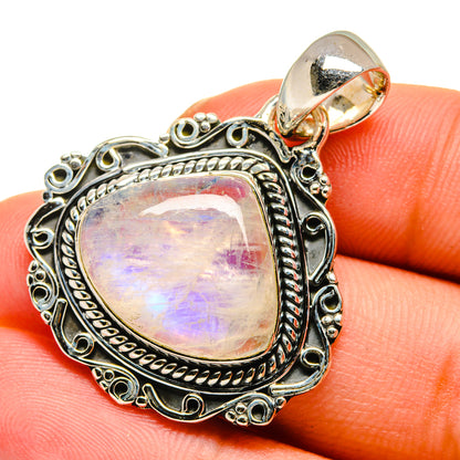 Rainbow Moonstone Pendants handcrafted by Ana Silver Co - PD11835