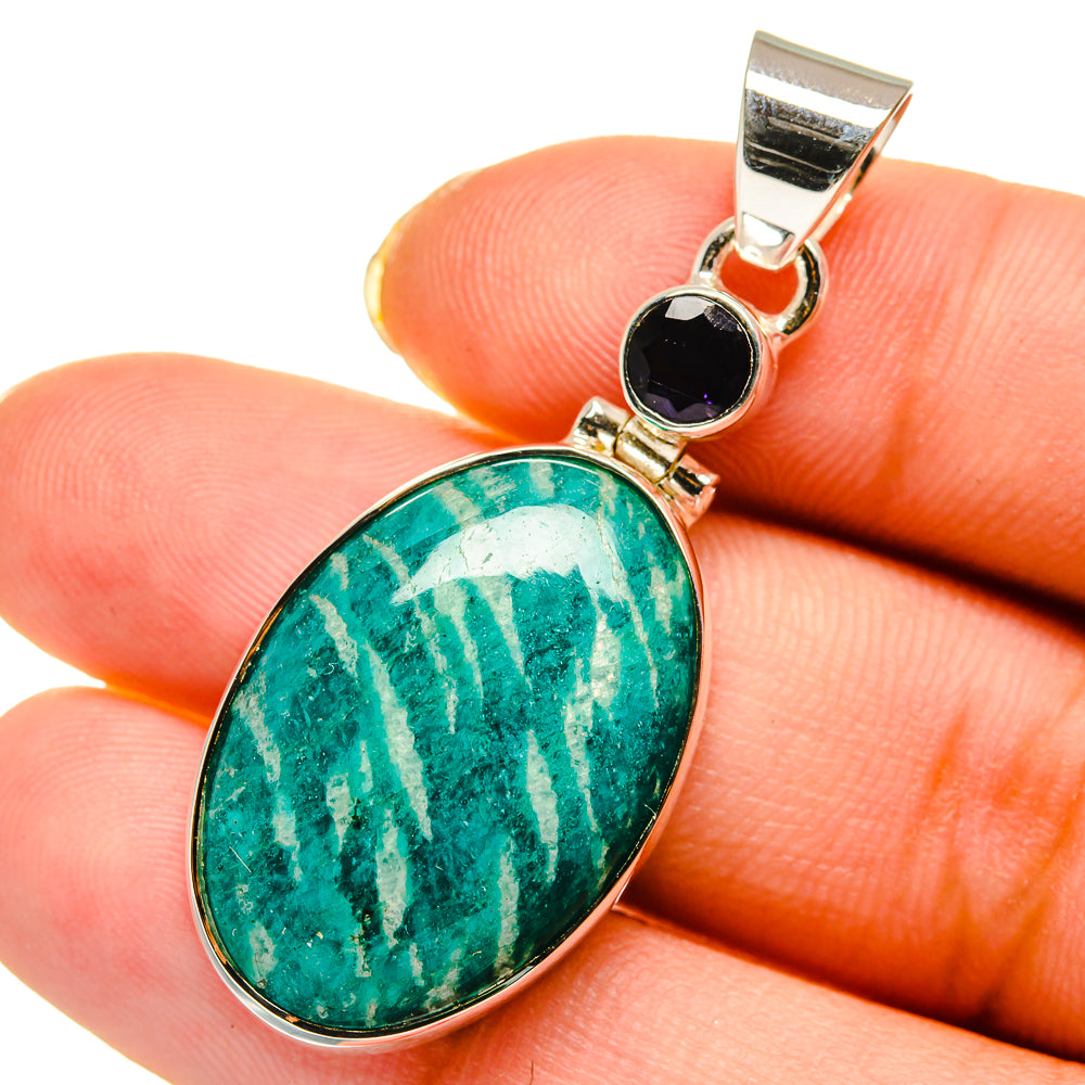 Amazonite Pendants handcrafted by Ana Silver Co - PD11839