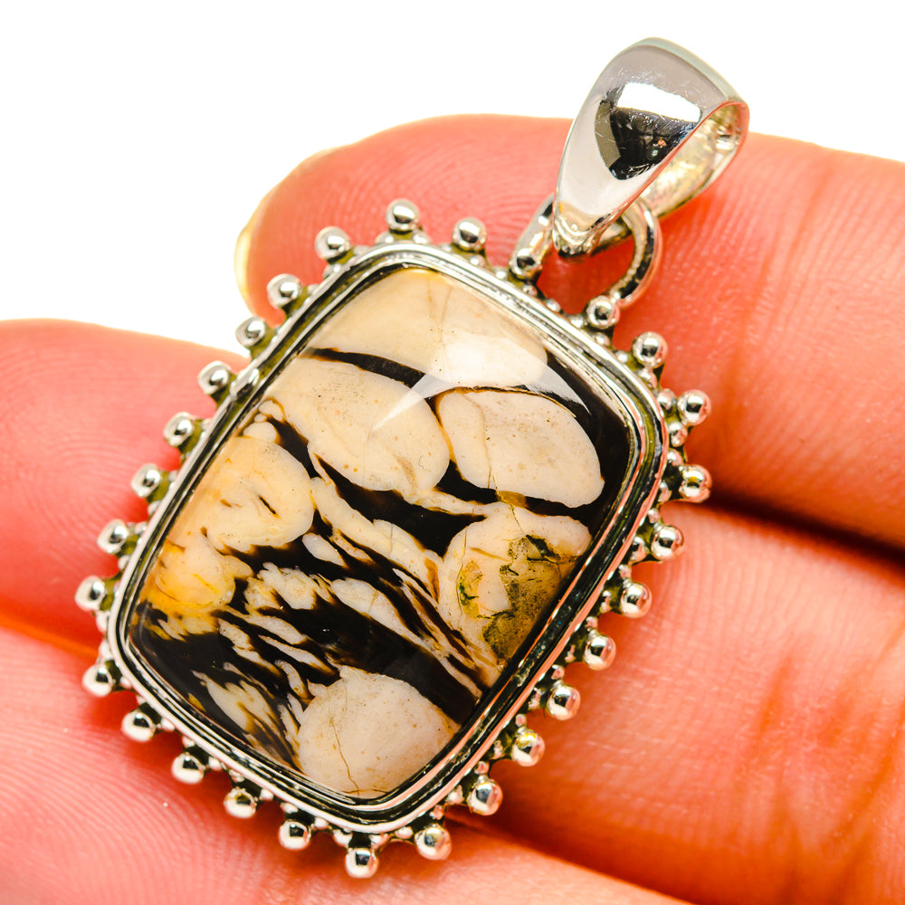 Peanut Wood Jasper Pendants handcrafted by Ana Silver Co - PD11849