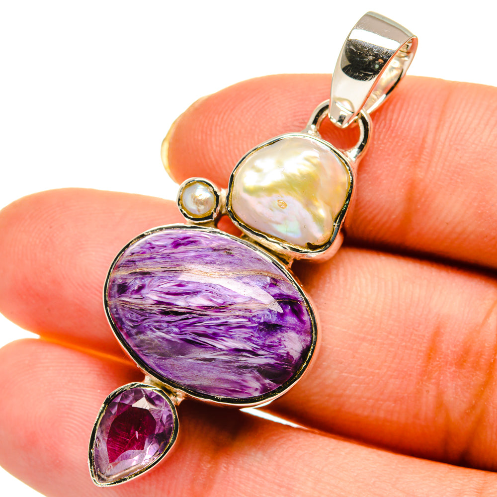 Seraphinite Pendants handcrafted by Ana Silver Co - PD11857