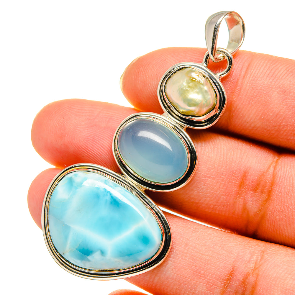 Larimar Pendants handcrafted by Ana Silver Co - PD11863