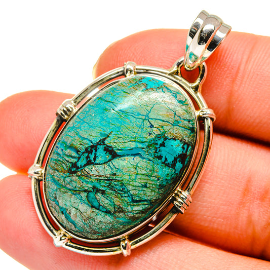 Chrysocolla Pendants handcrafted by Ana Silver Co - PD11864
