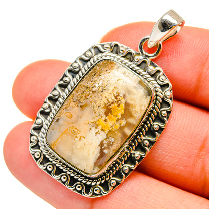 Plume Agate Pendants handcrafted by Ana Silver Co - PD11866