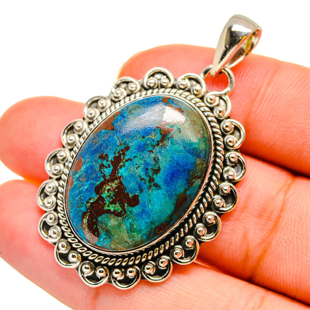 Chrysocolla Pendants handcrafted by Ana Silver Co - PD11871
