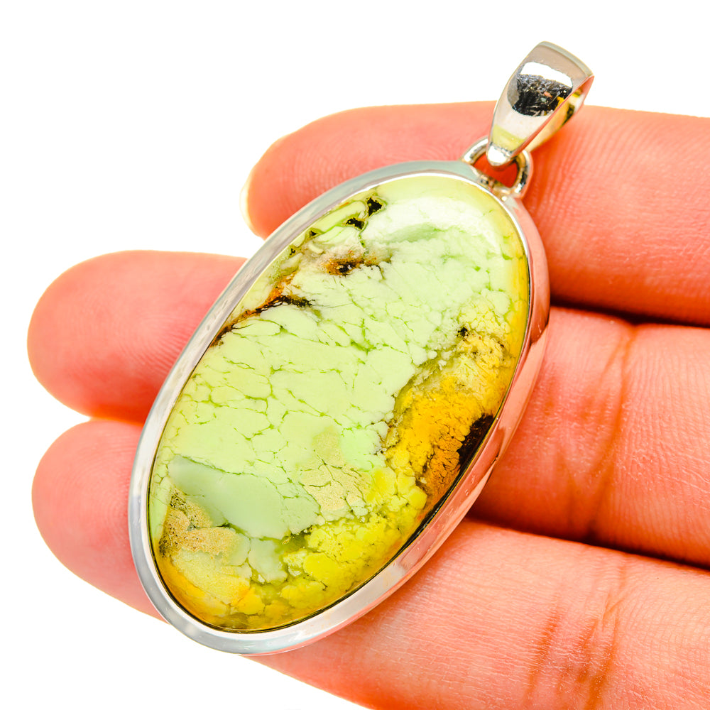 Lemon Chrysoprase Pendants handcrafted by Ana Silver Co - PD11872