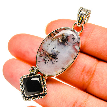 Dendritic Opal Pendants handcrafted by Ana Silver Co - PD11873