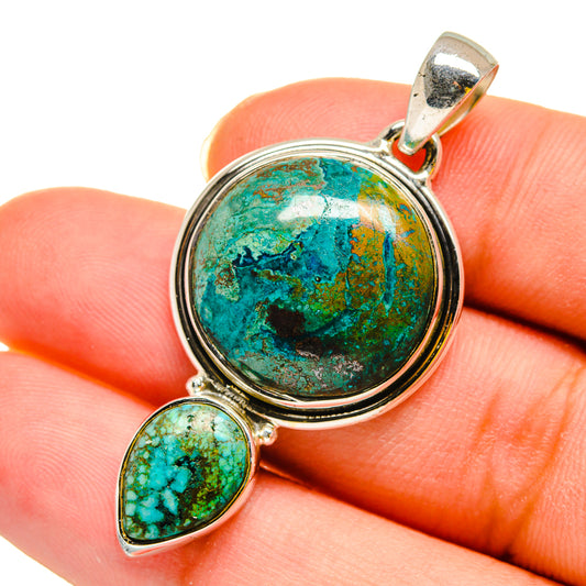 Chrysocolla Pendants handcrafted by Ana Silver Co - PD11876