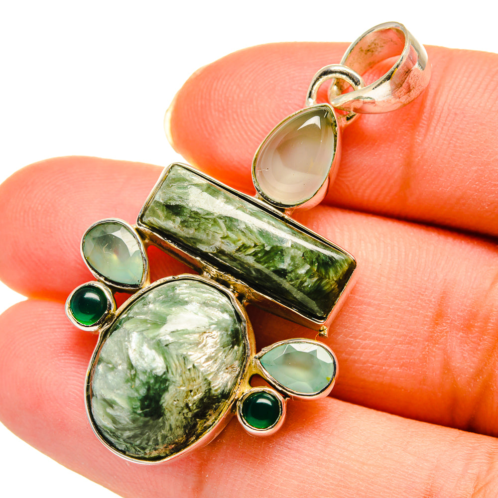 Seraphinite Pendants handcrafted by Ana Silver Co - PD11881