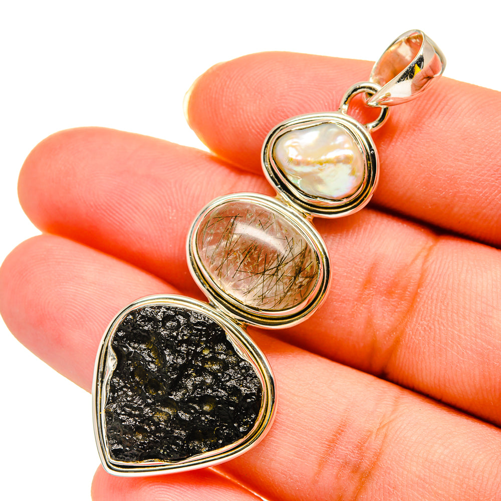 Tektite Pendants handcrafted by Ana Silver Co - PD11887