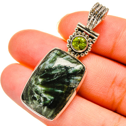 Seraphinite Pendants handcrafted by Ana Silver Co - PD11894