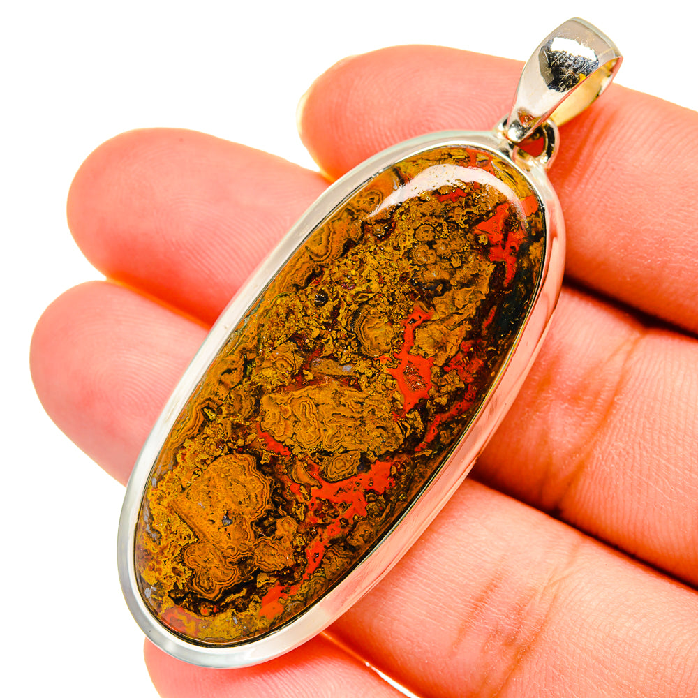 Moroccan Agate Pendants handcrafted by Ana Silver Co - PD11896