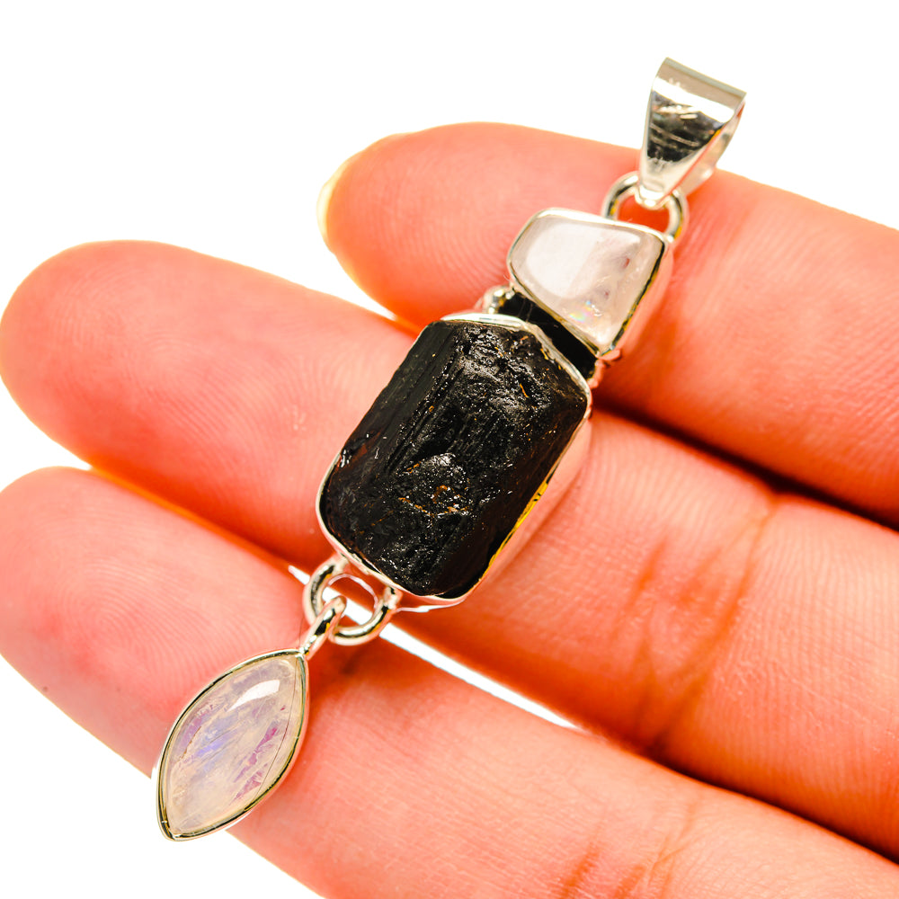 Black Tourmaline Pendants handcrafted by Ana Silver Co - PD11899