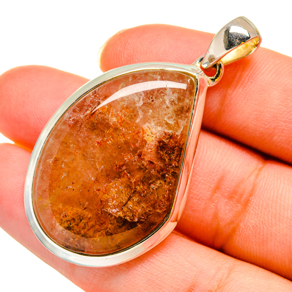 Strawberry Quartz Pendants handcrafted by Ana Silver Co - PD11908