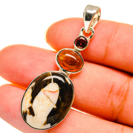 Peanut Wood Jasper Pendants handcrafted by Ana Silver Co - PD11915