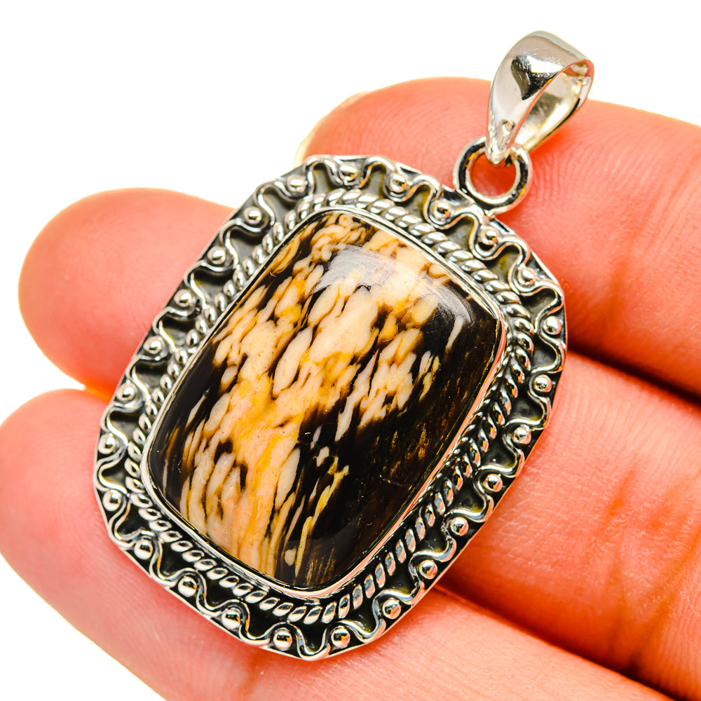 Peanut Wood Jasper Pendants handcrafted by Ana Silver Co - PD11917