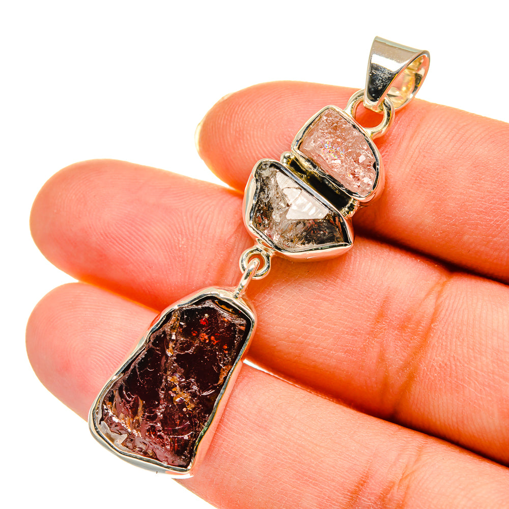 Garnet Pendants handcrafted by Ana Silver Co - PD11918