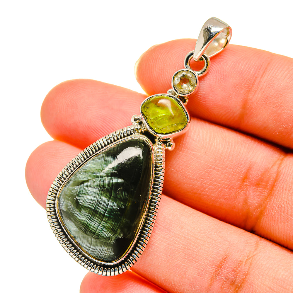 Seraphinite Pendants handcrafted by Ana Silver Co - PD11927