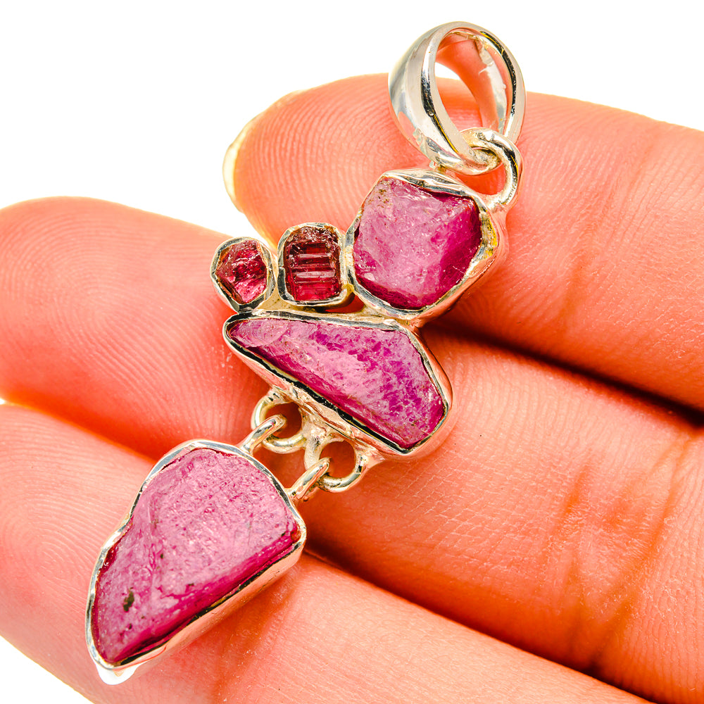 Pink Tourmaline Pendants handcrafted by Ana Silver Co - PD11929