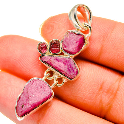 Pink Tourmaline Pendants handcrafted by Ana Silver Co - PD11929