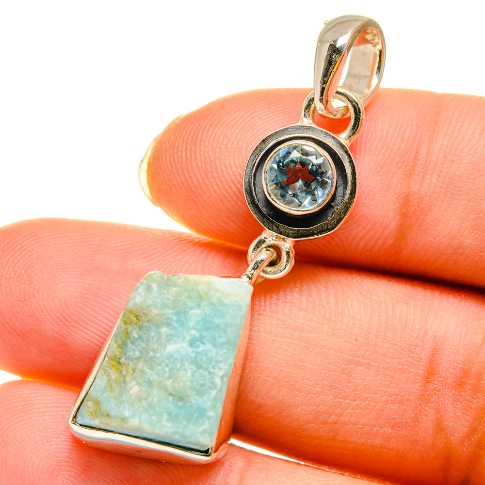 Aquamarine Pendants handcrafted by Ana Silver Co - PD11930