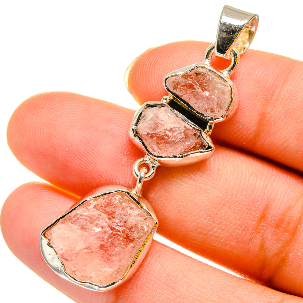 Rose Quartz Pendants handcrafted by Ana Silver Co - PD11931