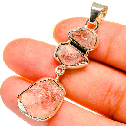 Rose Quartz Pendants handcrafted by Ana Silver Co - PD11931