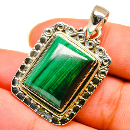 Malachite Pendants handcrafted by Ana Silver Co - PD11936