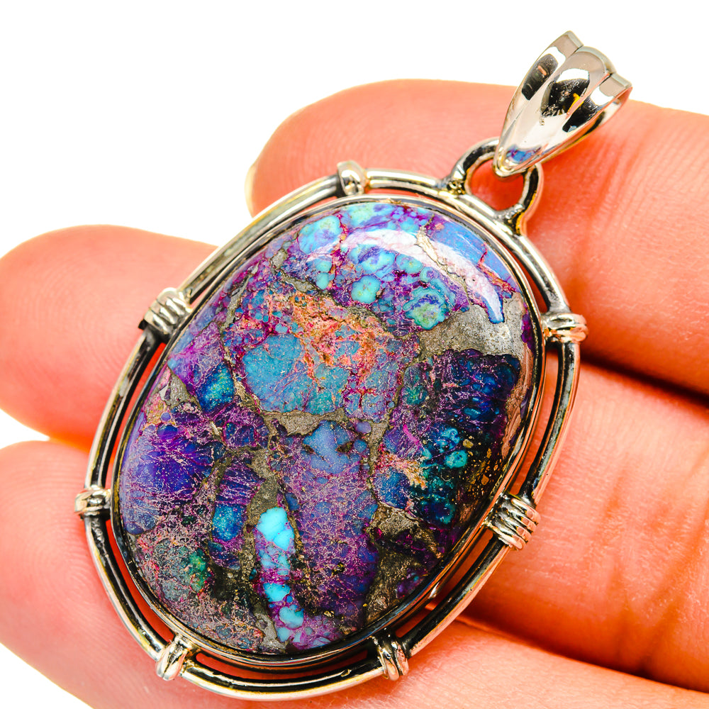 Purple Copper Composite Turquoise Pendants handcrafted by Ana Silver Co - PD11939