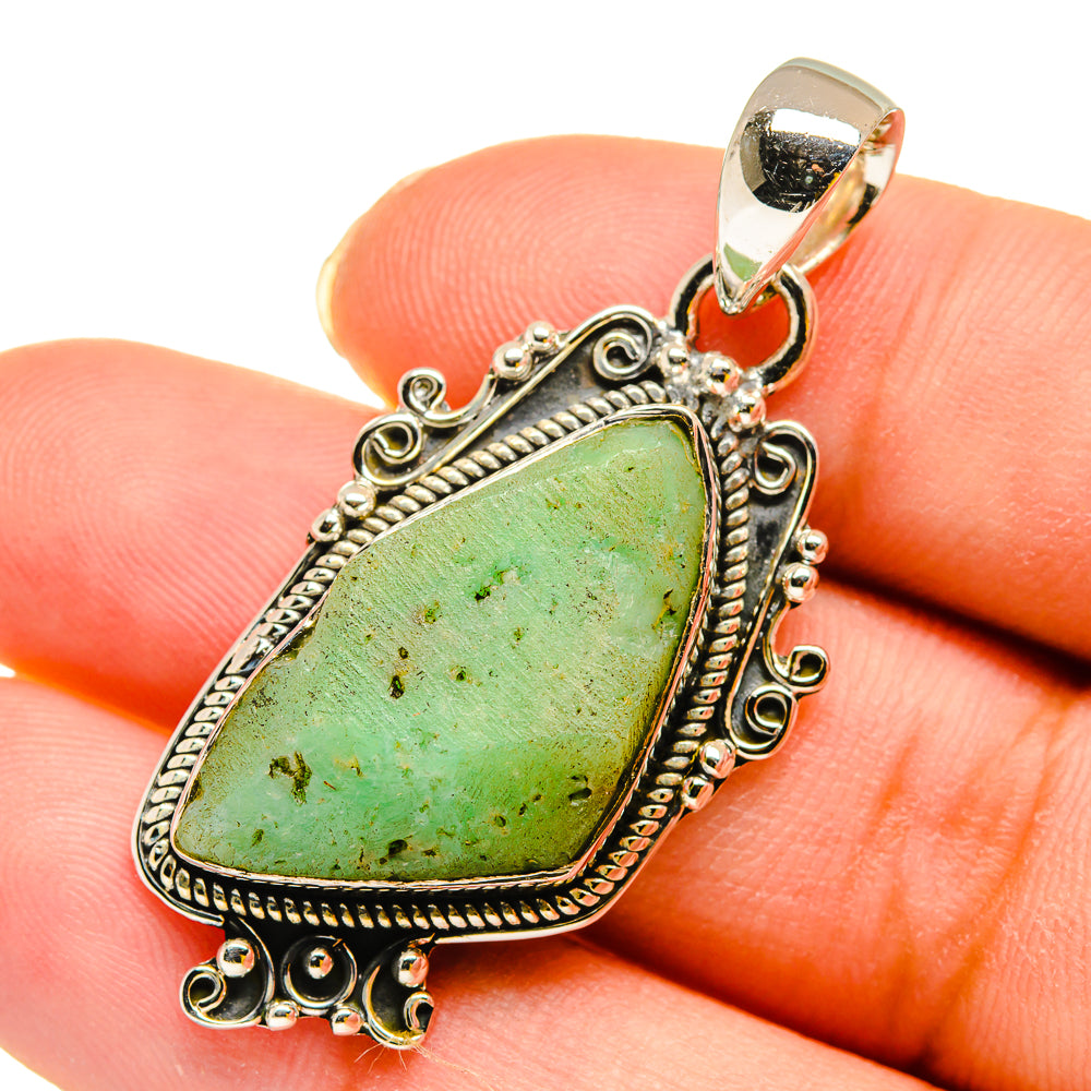 Chrysoprase Pendants handcrafted by Ana Silver Co - PD11940
