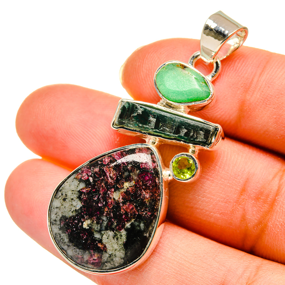 Russian Eudialyte Pendants handcrafted by Ana Silver Co - PD11941