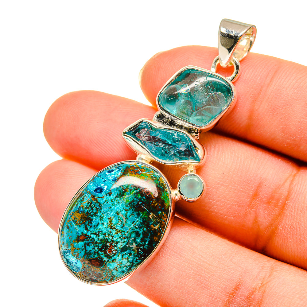 Shattuckite Pendants handcrafted by Ana Silver Co - PD11948