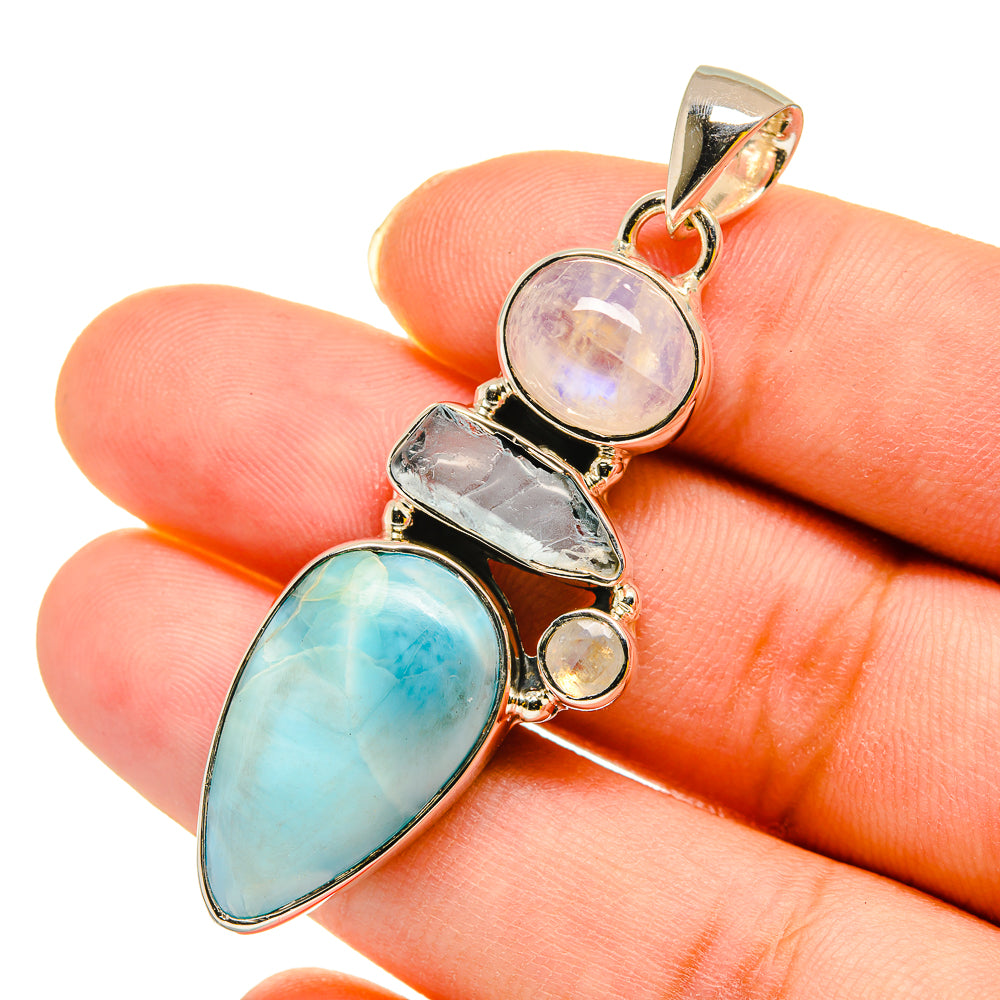 Larimar Pendants handcrafted by Ana Silver Co - PD11952