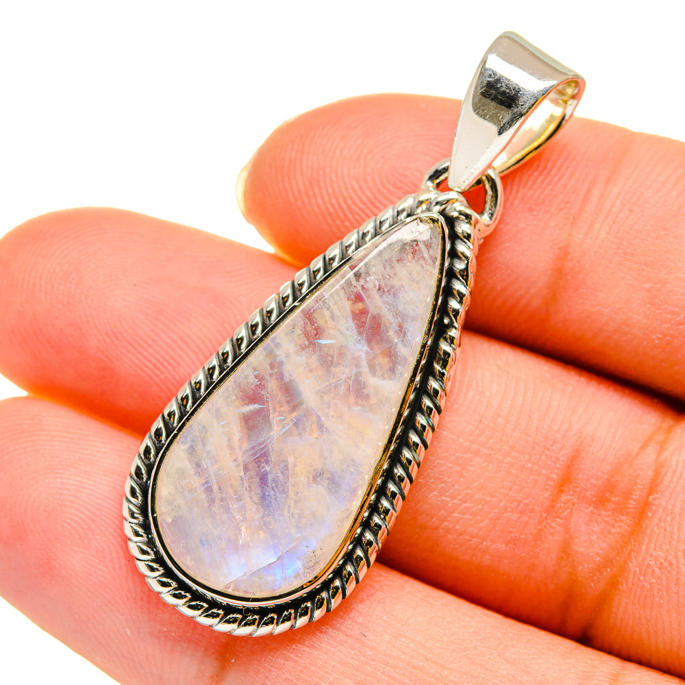 Rainbow Moonstone Pendants handcrafted by Ana Silver Co - PD11954