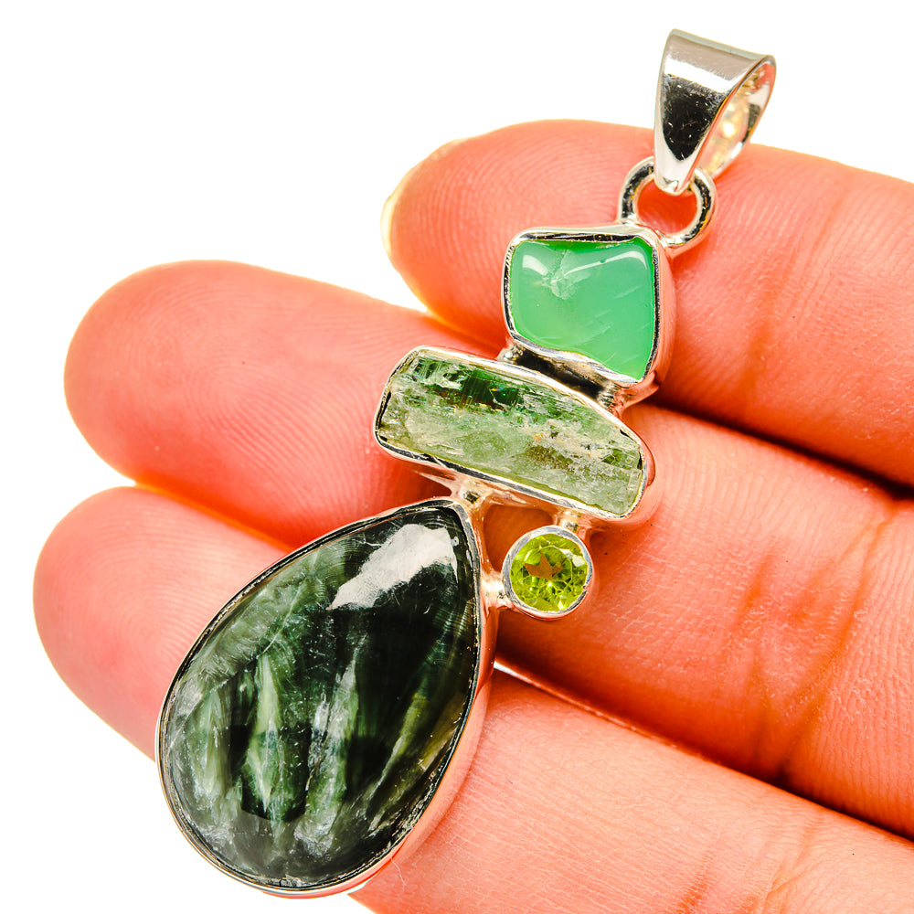 Seraphinite Pendants handcrafted by Ana Silver Co - PD11955