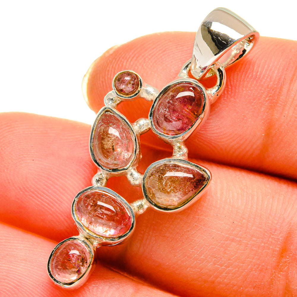 Pink Tourmaline Pendants handcrafted by Ana Silver Co - PD11958
