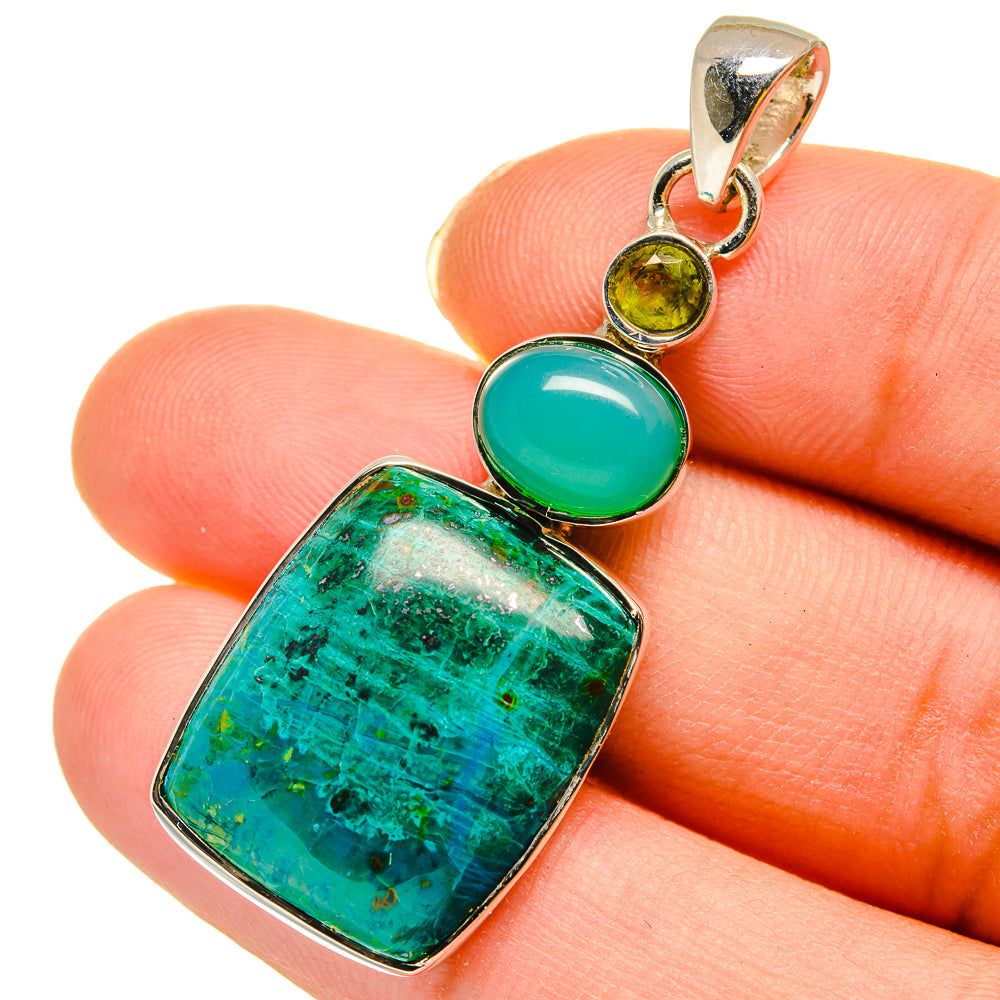 Chrysocolla Pendants handcrafted by Ana Silver Co - PD11963
