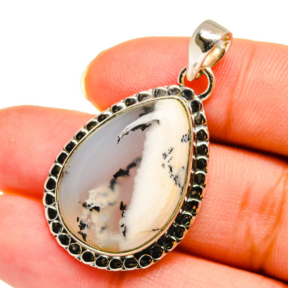 Dendritic Opal Pendants handcrafted by Ana Silver Co - PD11977