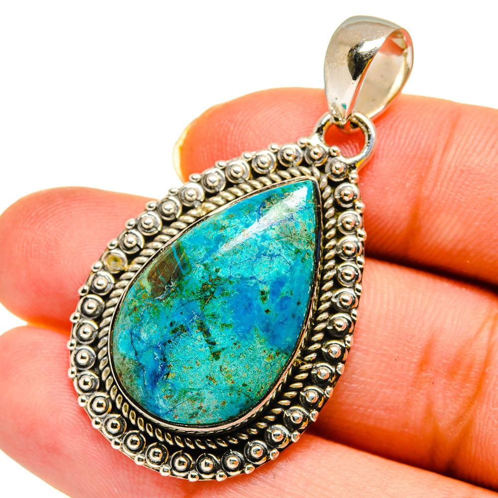 Chrysocolla Pendants handcrafted by Ana Silver Co - PD11990