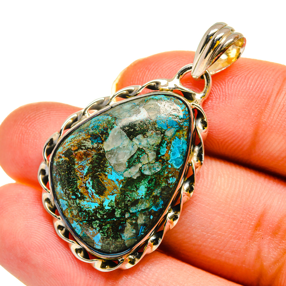 Chrysocolla Pendants handcrafted by Ana Silver Co - PD11991