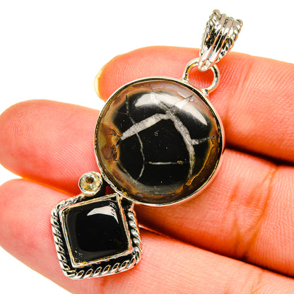 Septarian Geode Pendants handcrafted by Ana Silver Co - PD12005