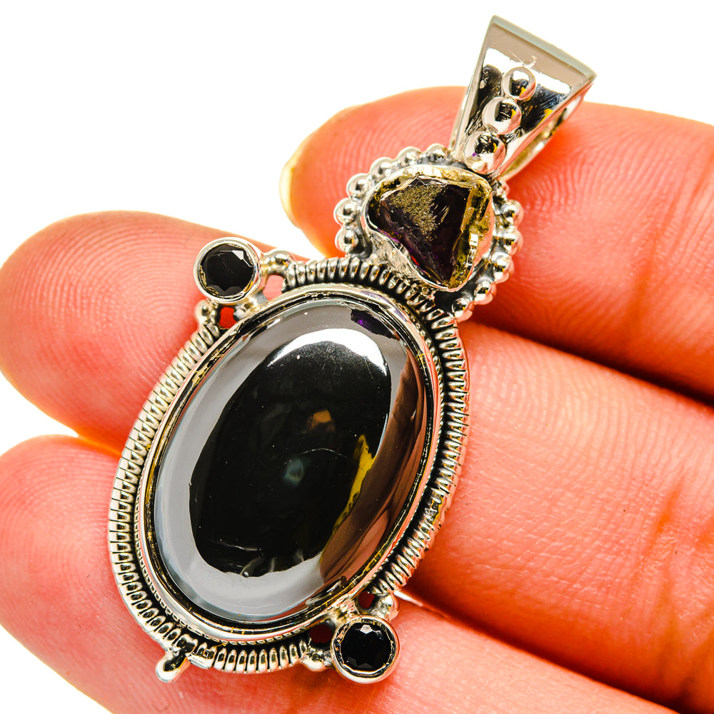 Hematite Pendants handcrafted by Ana Silver Co - PD12006